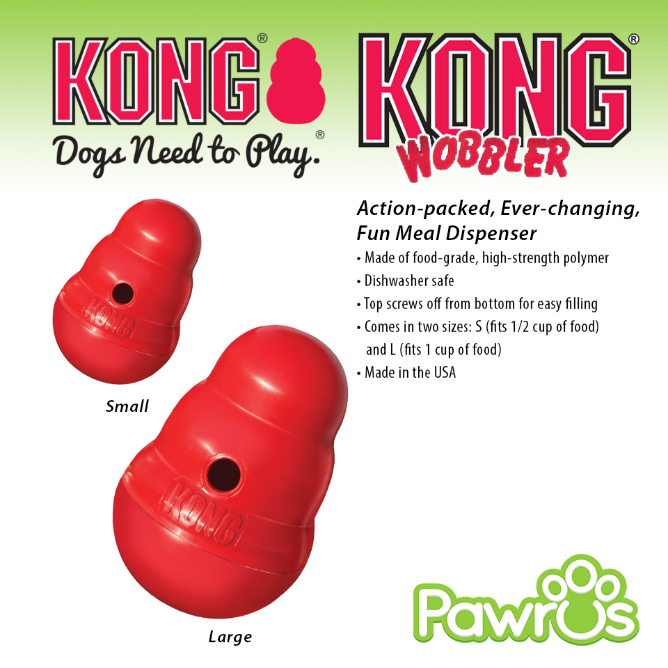 KONG Wobbler Food Dispensing Dog Toy, Small